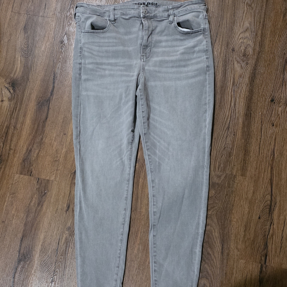 American Eagle Light Gray Stretch Jeans